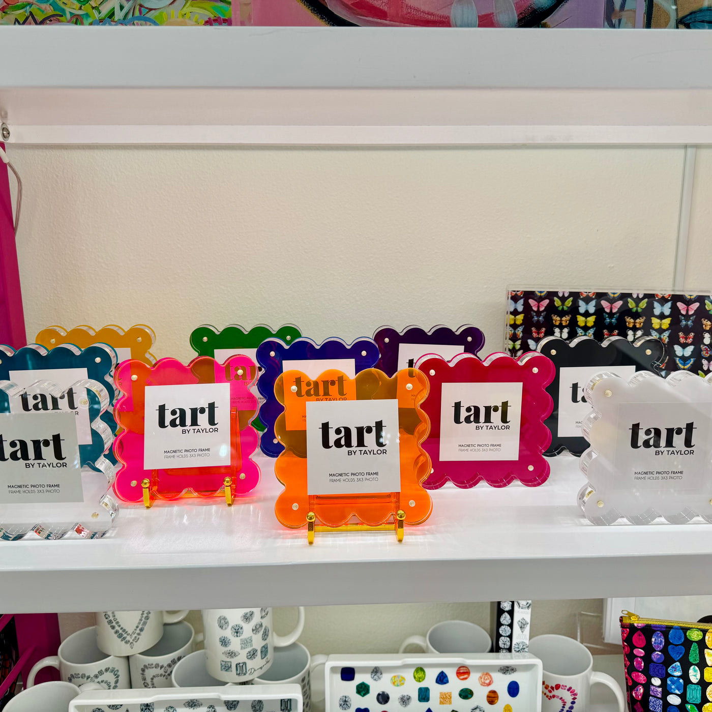 Neon Orange Mini Acrylic Picture Frame