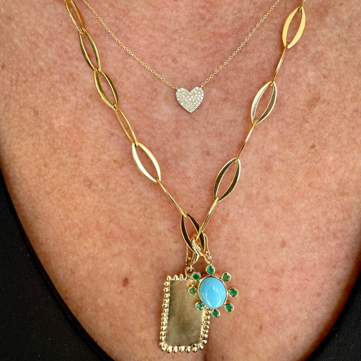 Diamond Queen of Hearts Necklace