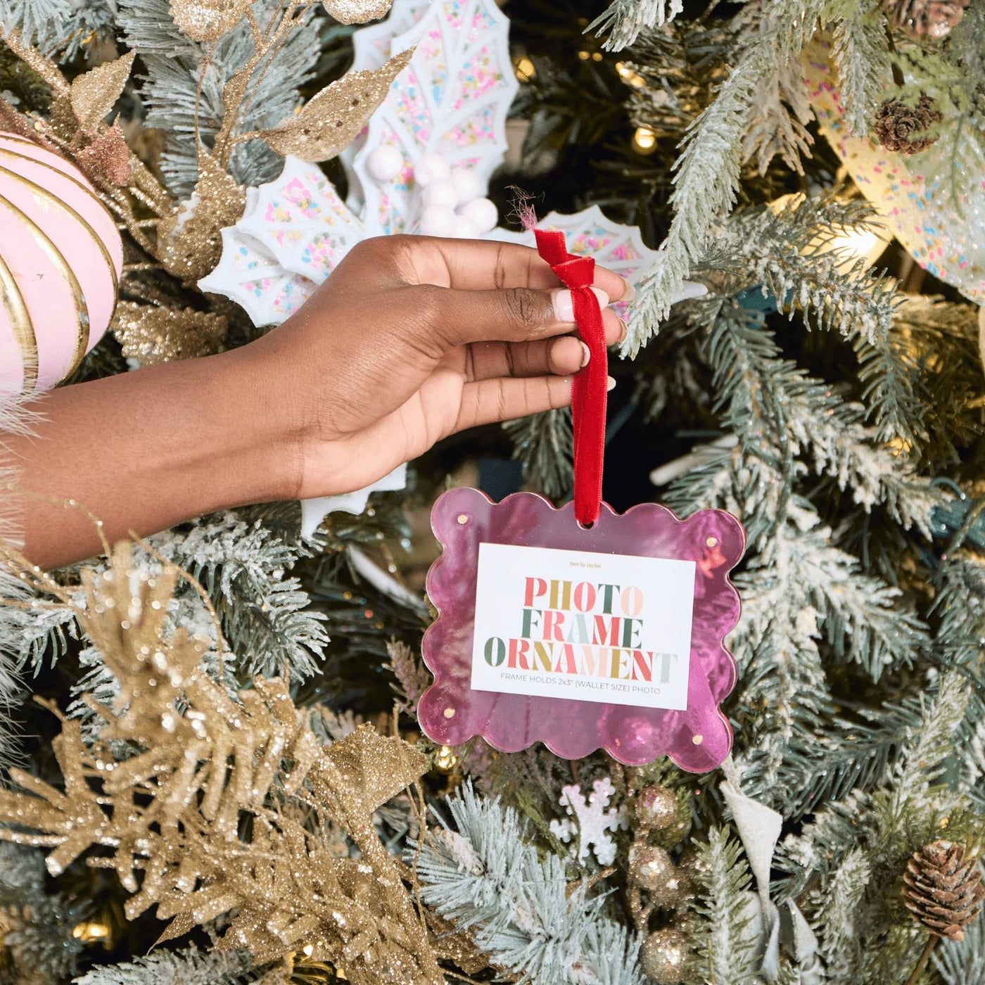 Hot Pink Mini Frame Ornament