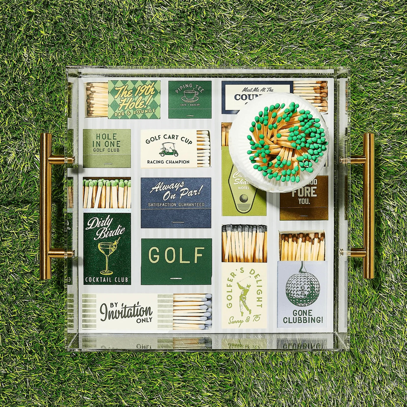 Golf Matchbook Large Acrylic Tray