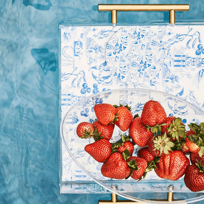 Chinoiserie Print Large Acrylic Tray