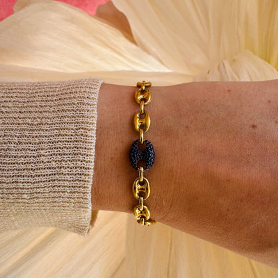 Mariner & Blue Sapphire Link Bracelet