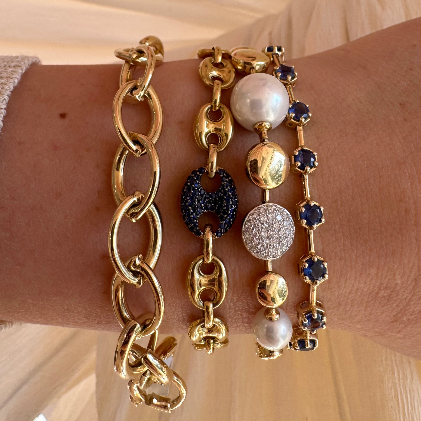 Blue Sapphire Tennis Bracelet