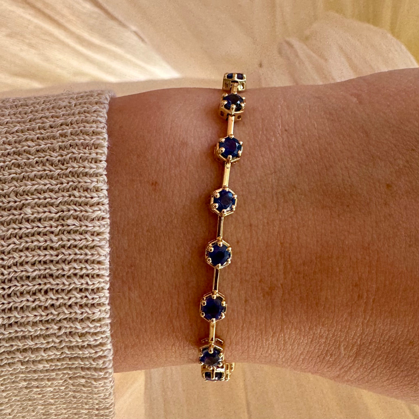 Blue Sapphire Tennis Bracelet