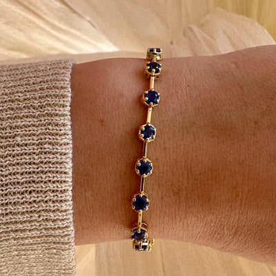 Blue Sapphire Tennis Bracelet