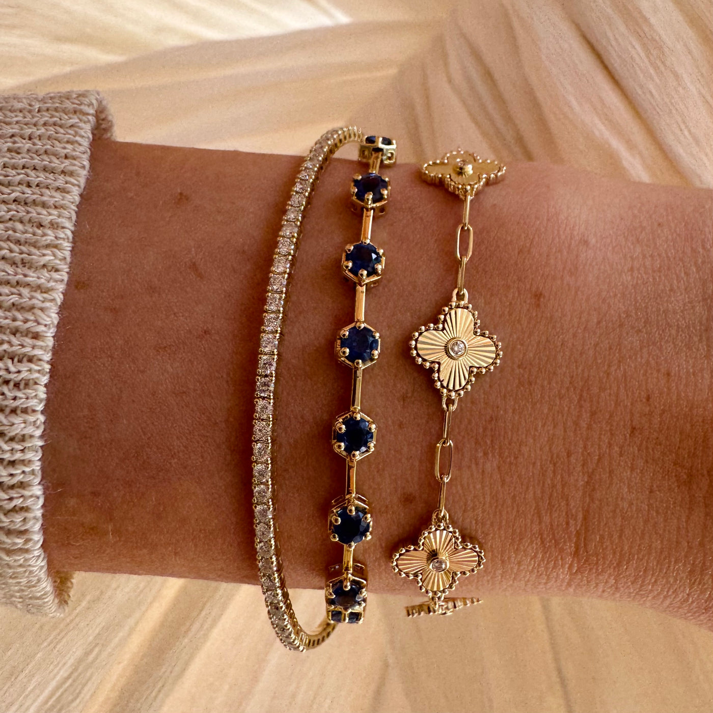 Blue Sapphire Tennis Bracelet