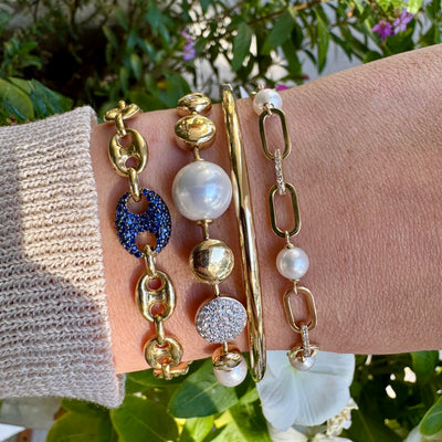 Mariner & Blue Sapphire Link Bracelet