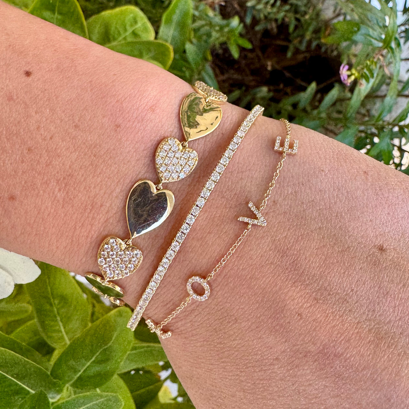 Diamond Love Letter Bracelet