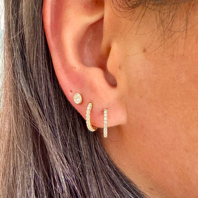 Classic Diamond Huggies 14mm