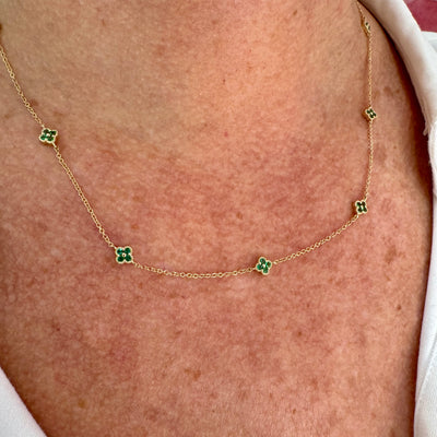 Emerald Clover Necklace
