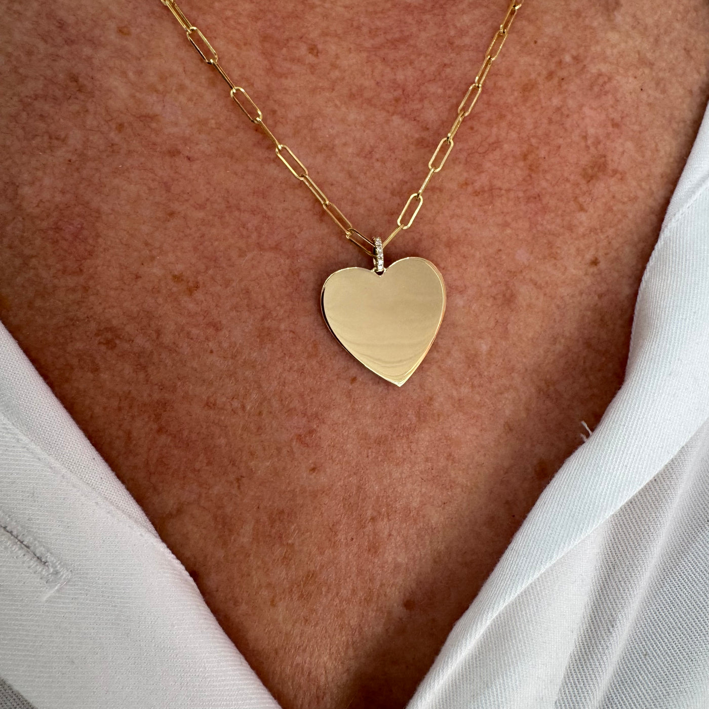 Gold Jumbo Heart Charm