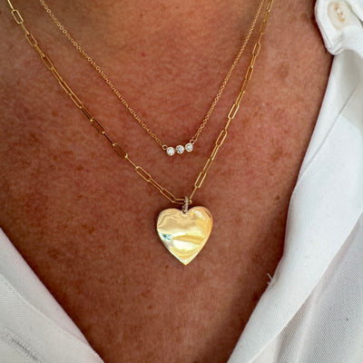 Gold Jumbo Heart Charm
