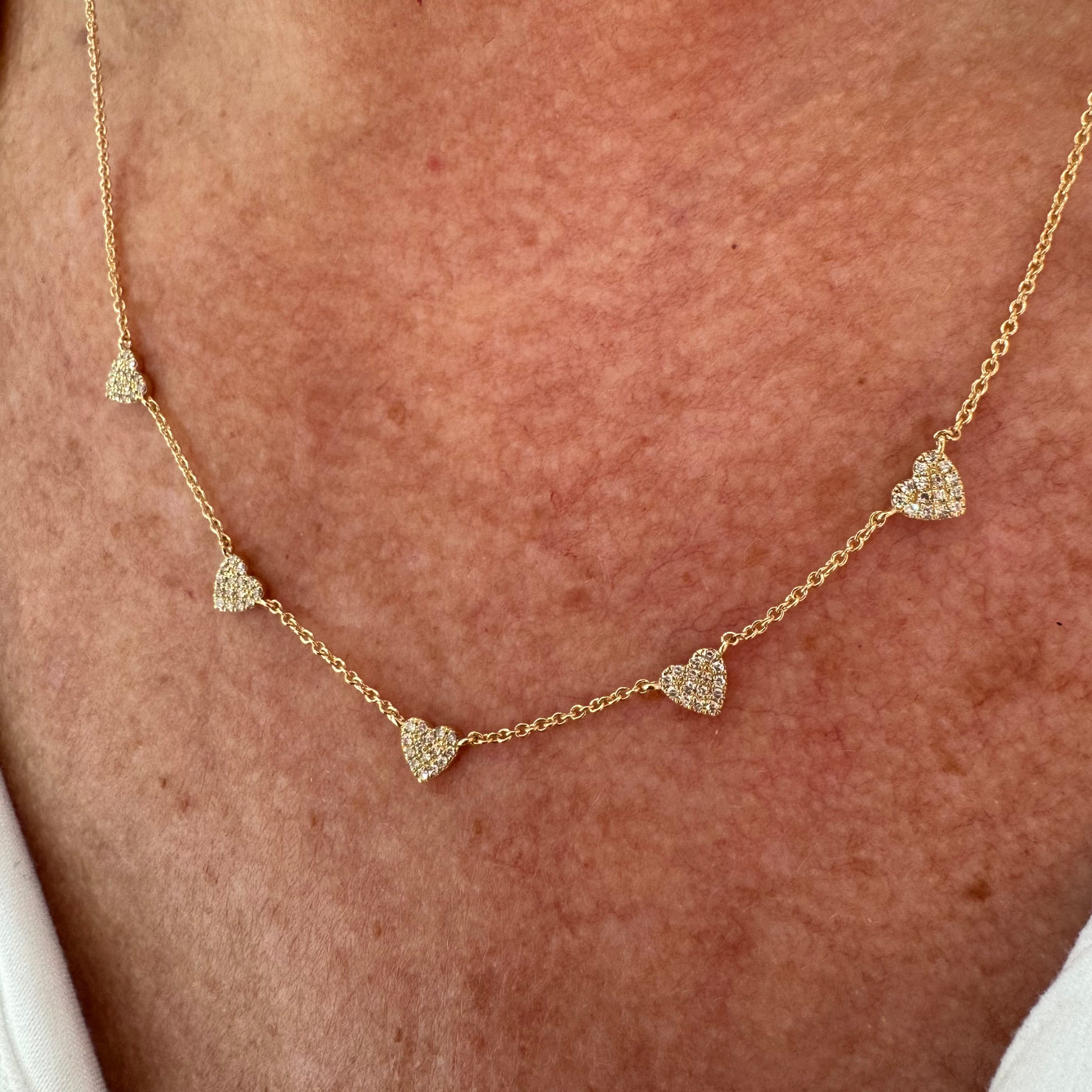 Confetti Diamond Heart Necklace