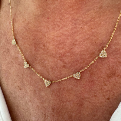 Confetti Diamond Heart Necklace