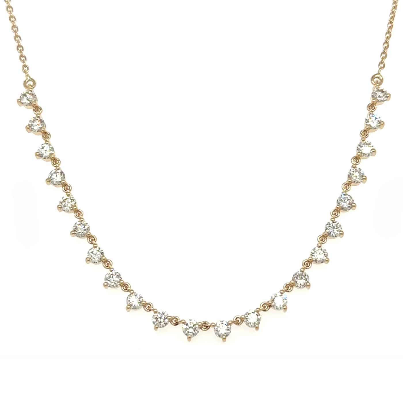 Diamond Confetti Prong Necklace