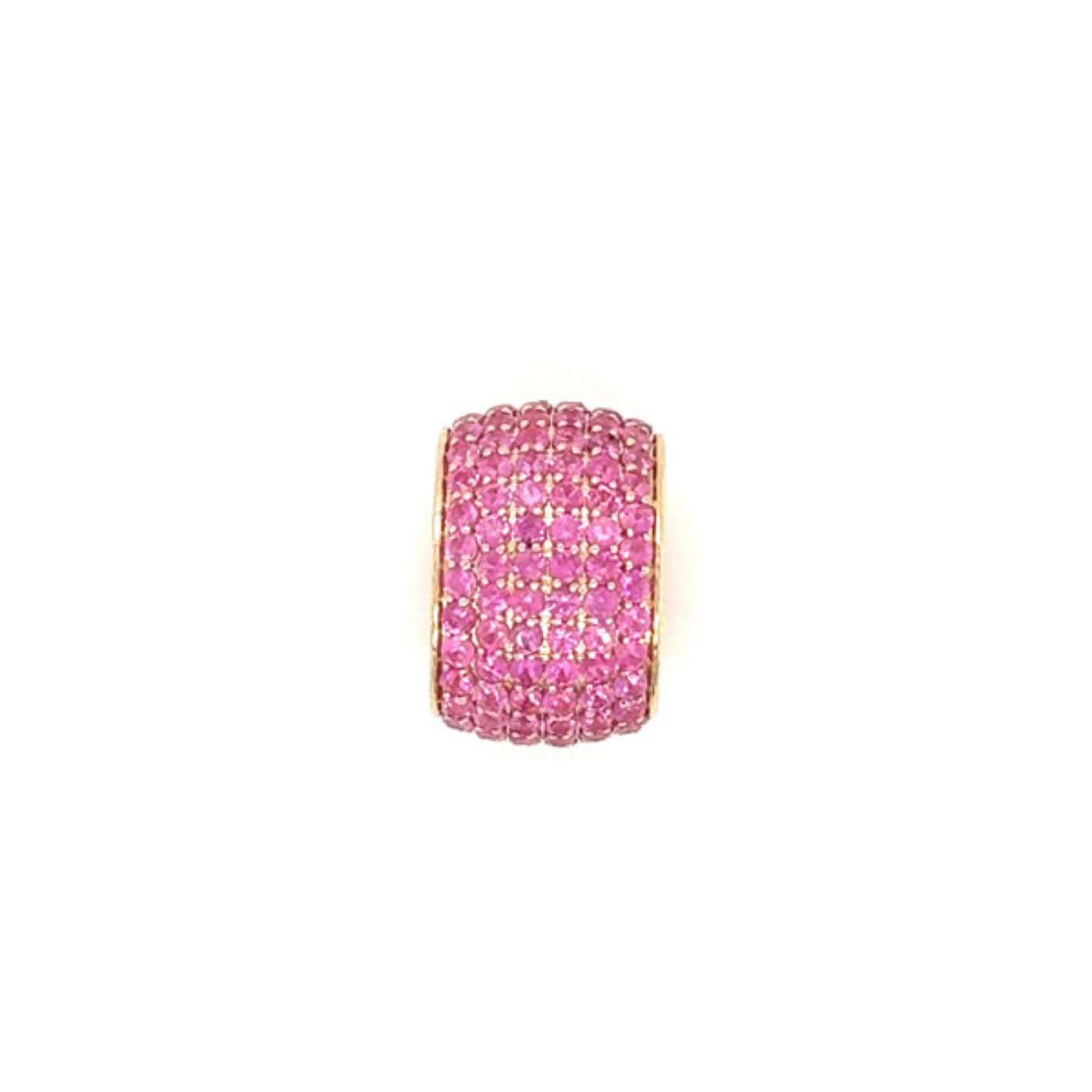 Pink Sapphire Slider Bead