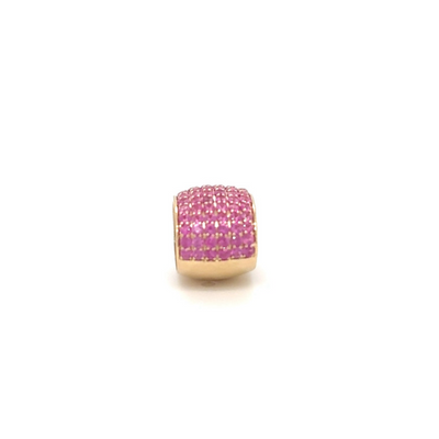 Pink Sapphire Slider Bead