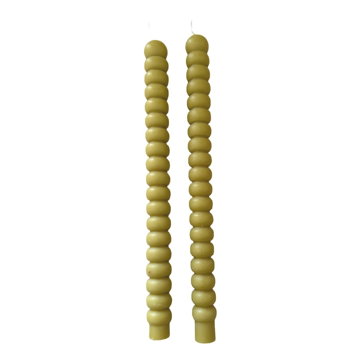 Stacked Taper Candle/ Olive