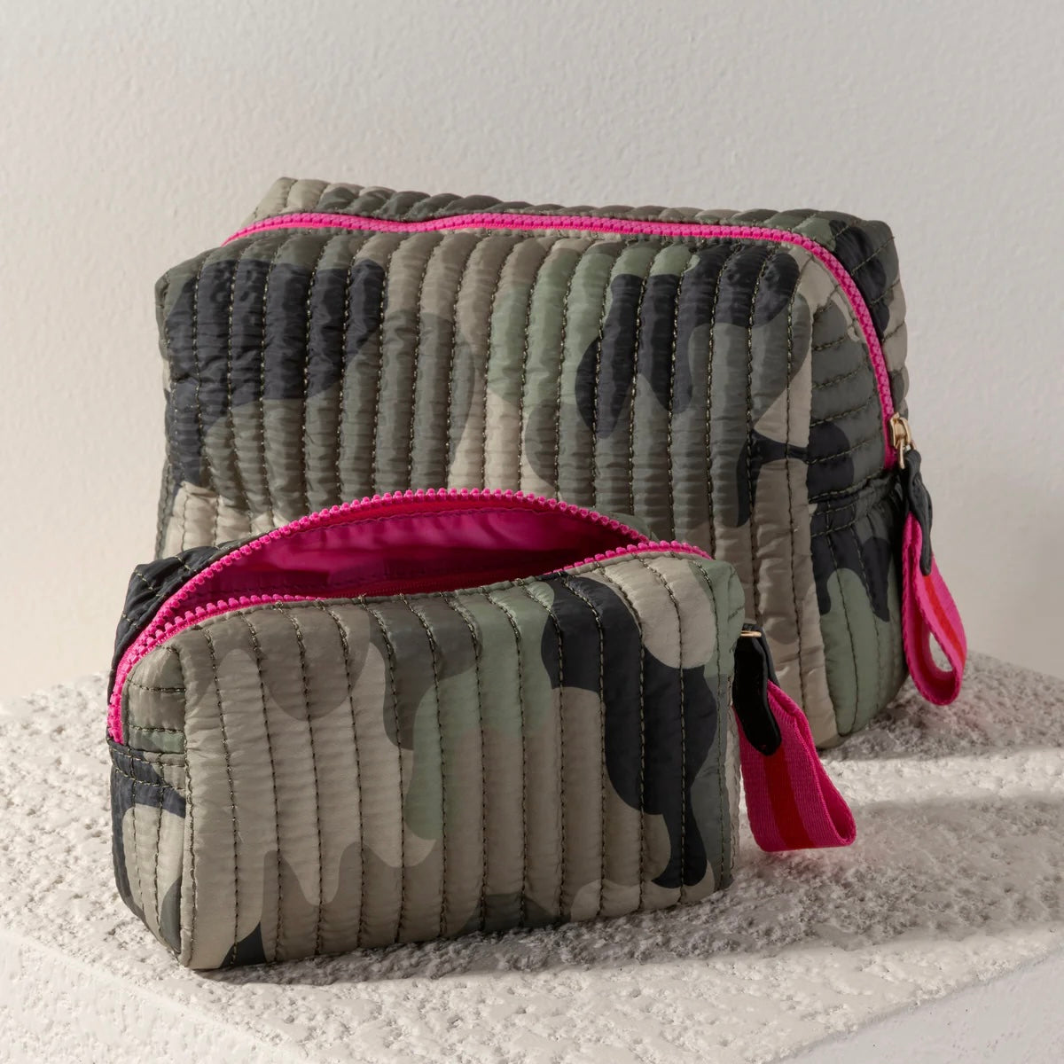 Ezra Large Camo Cosmetic Pouch