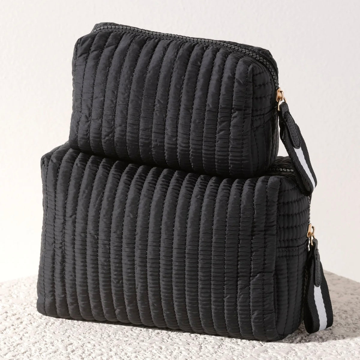 Ezra Small Black Cosmetic Pouch