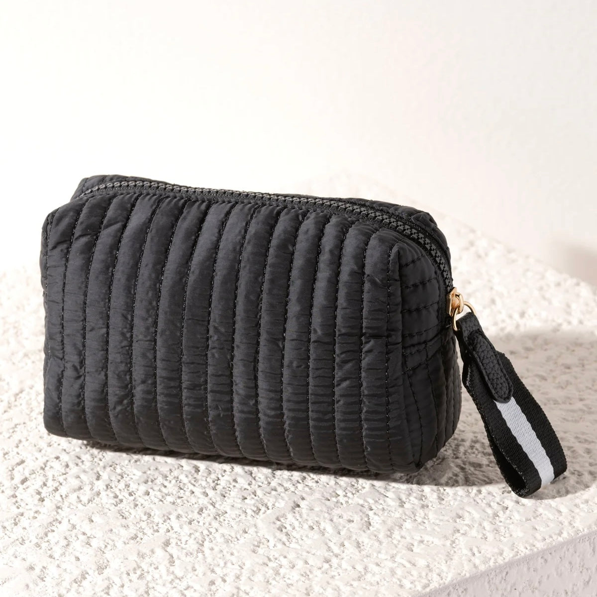 Ezra Small Black Cosmetic Pouch