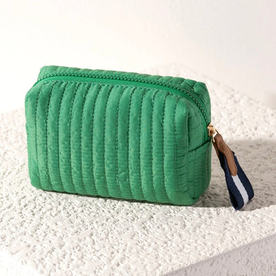 Ezra Small Green Cosmetic Pouch