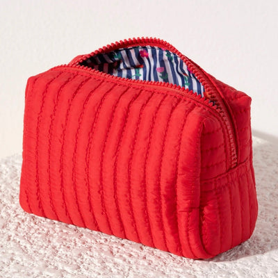 Ezra Small Red Cosmetic Pouch