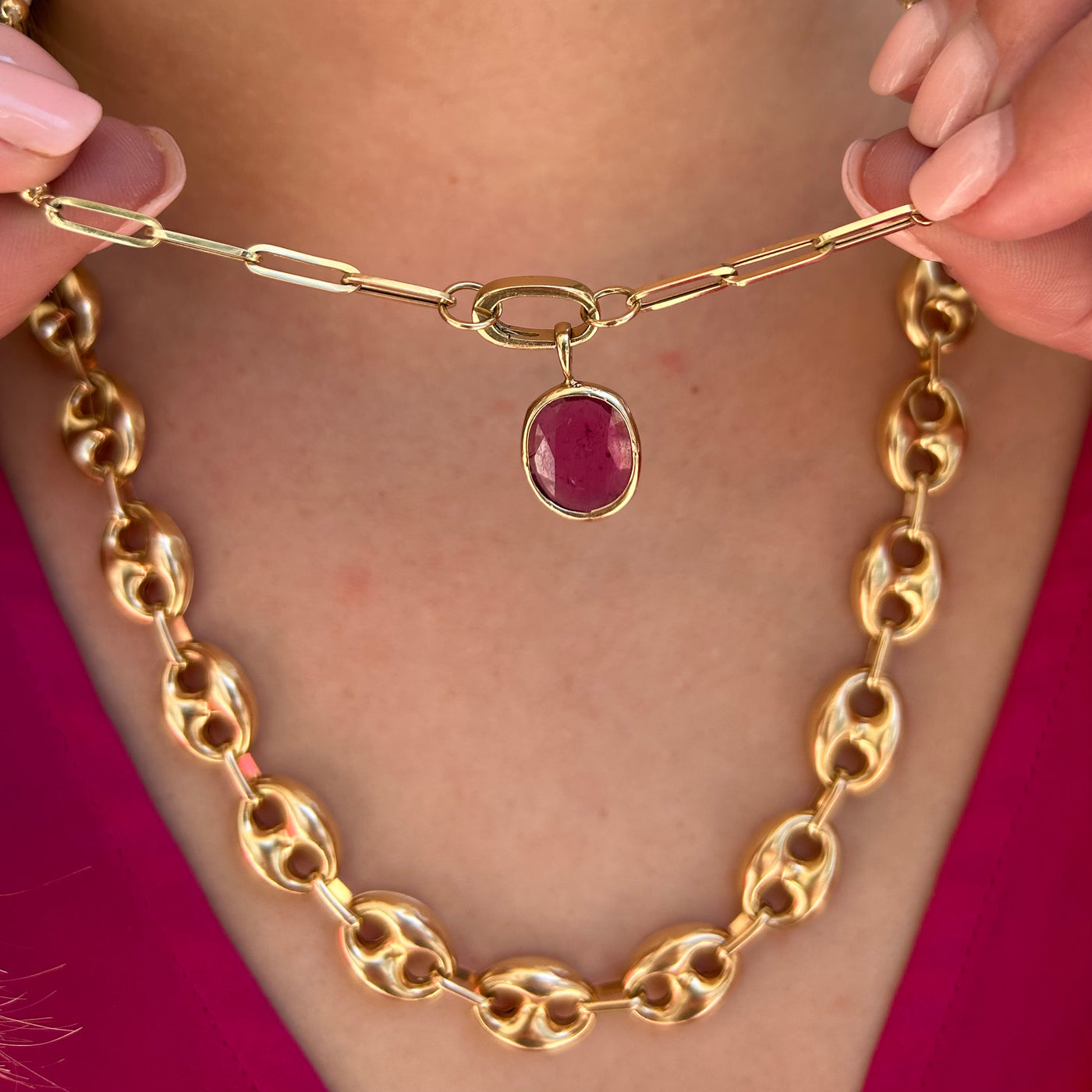 Pink Ruby Charm// price - Lauren Sigman Collection