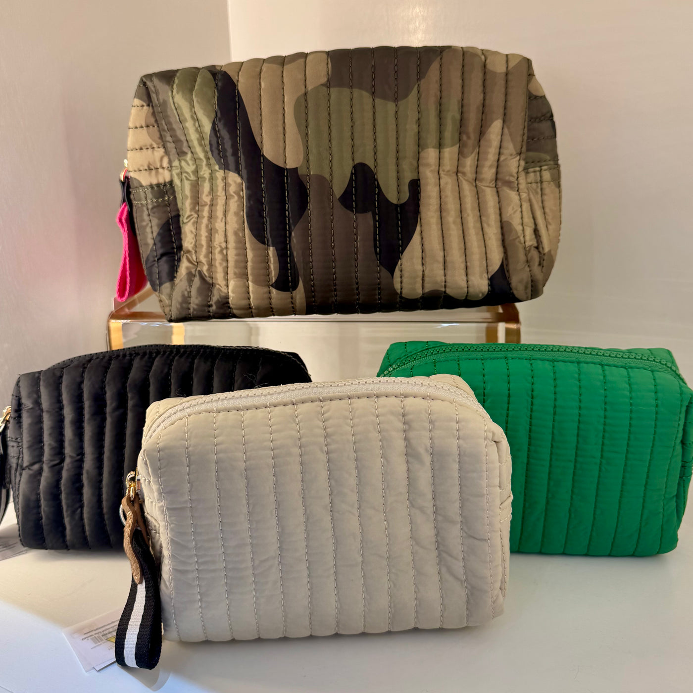 Ezra Small Green Cosmetic Pouch