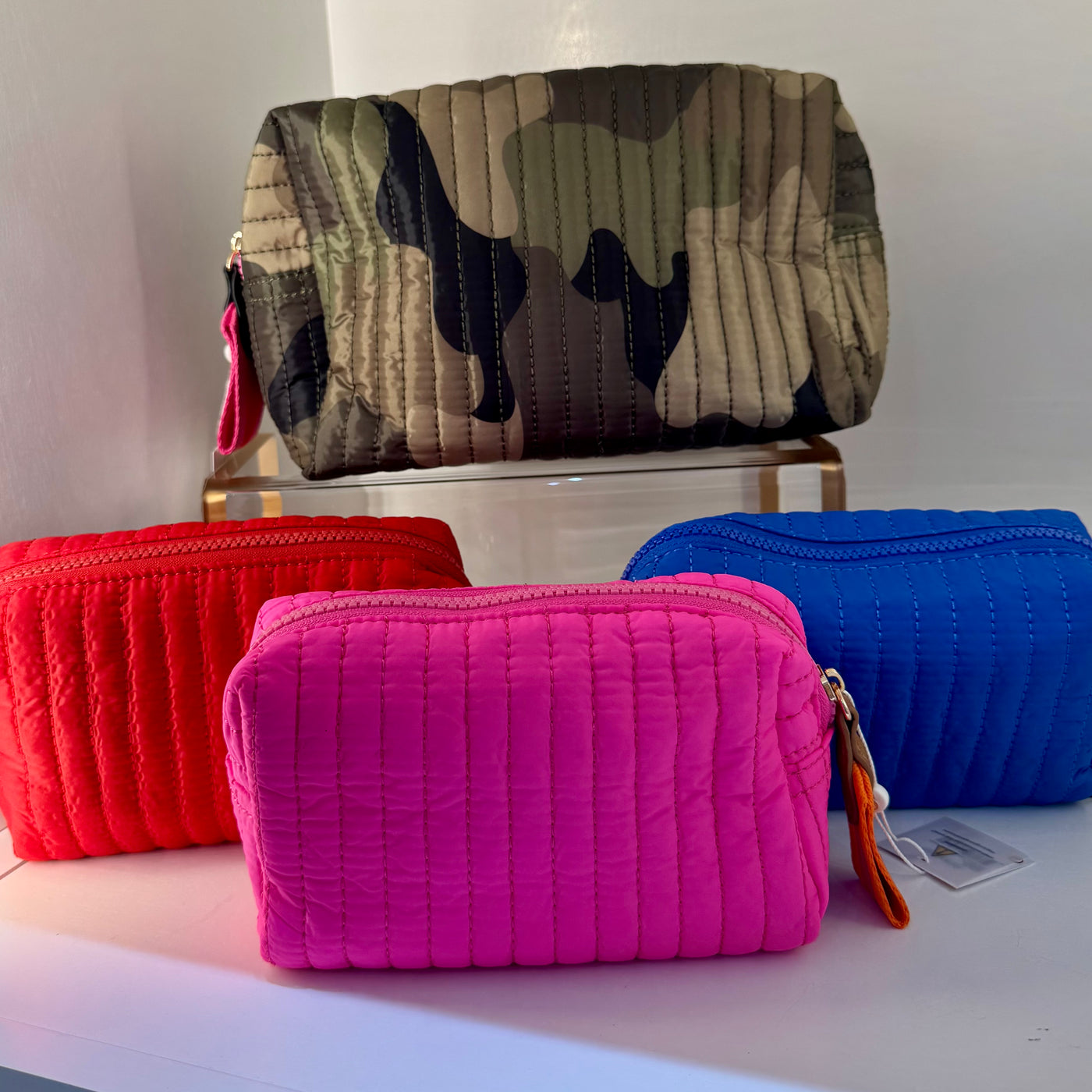 Ezra Small Red Cosmetic Pouch