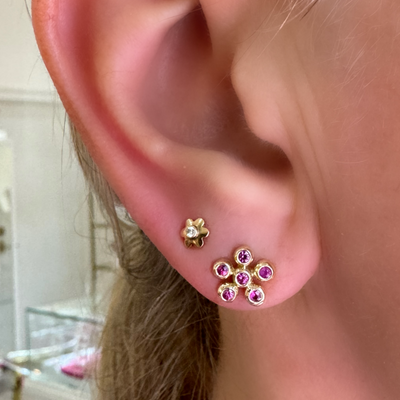 Pink Sapphire Pimpernel Studs