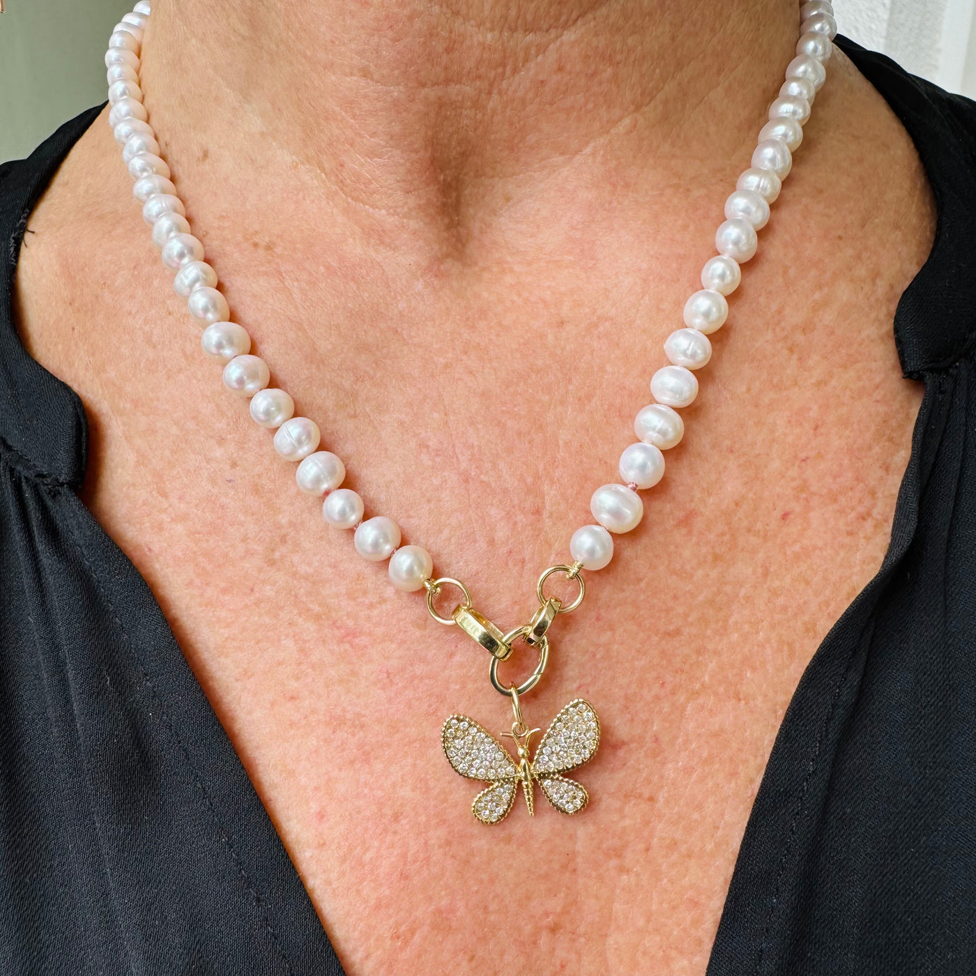 Pearl Necklace with Double Trigger-less Clasp