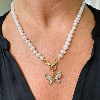 Pearl Necklace with Double Trigger-less Clasp