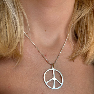 Peace Sign Charm Necklace