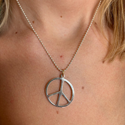 Peace Sign Charm Necklace