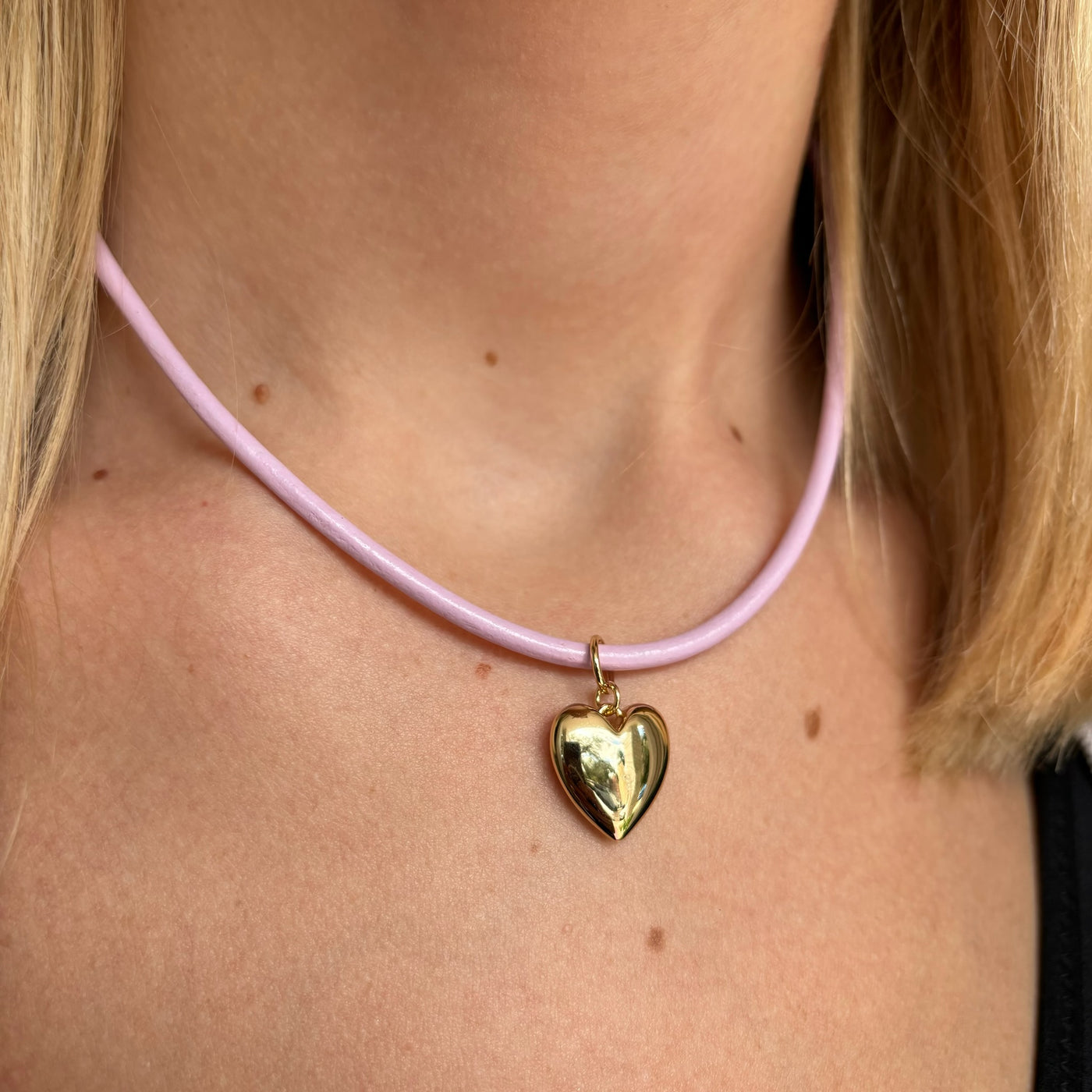 Casey Small Heart Necklace - Lavender