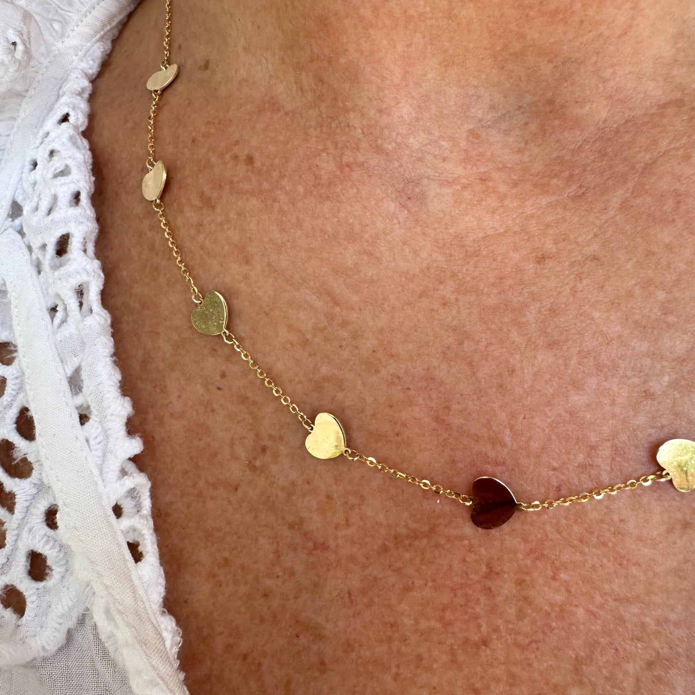 Gold Heart Station Chain
