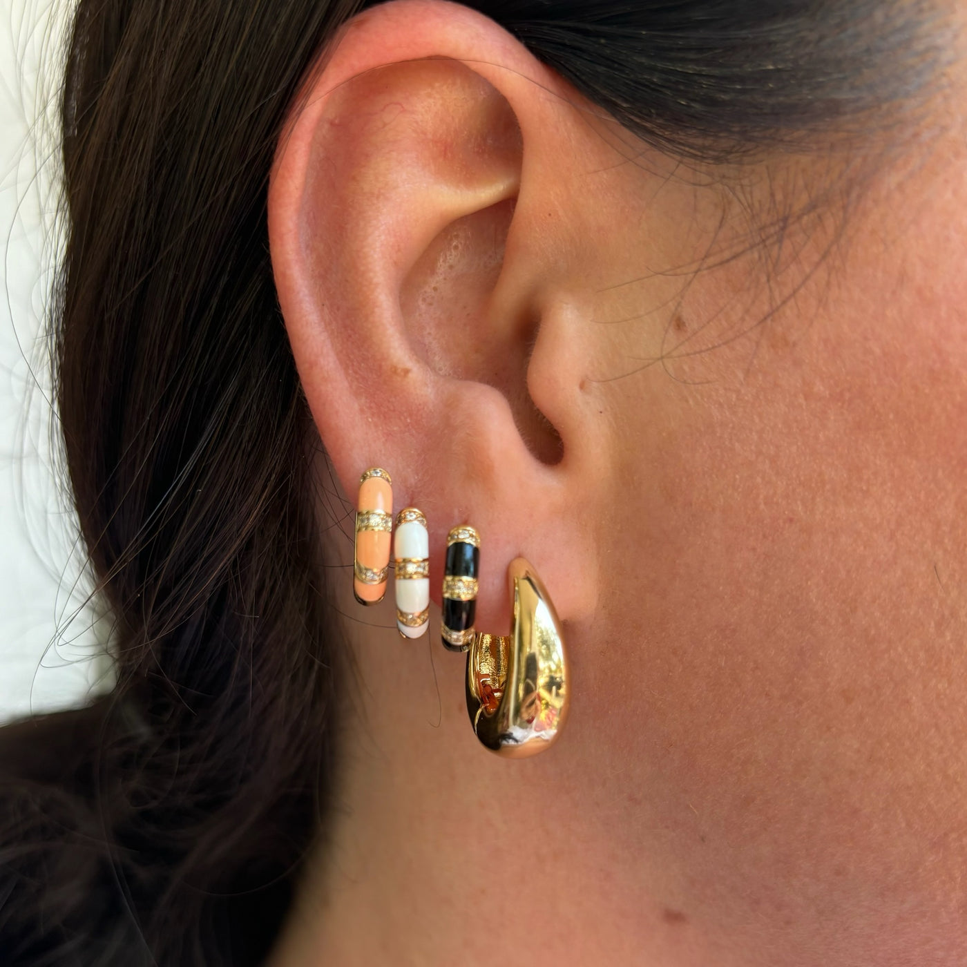Lamill Black Enamel Huggies