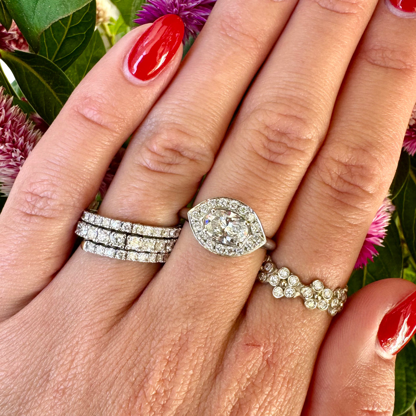 Azalea Diamond Ring / 18k White Gold
