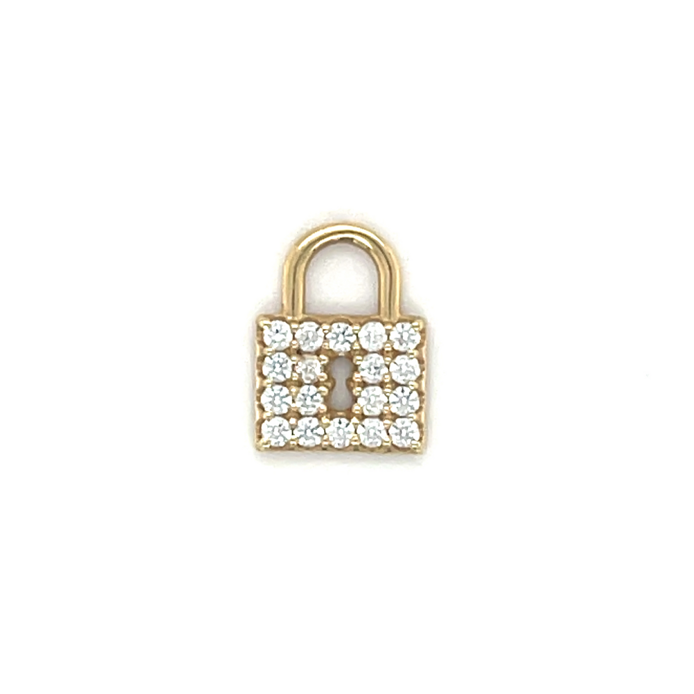 White Sapphire Lock Charm