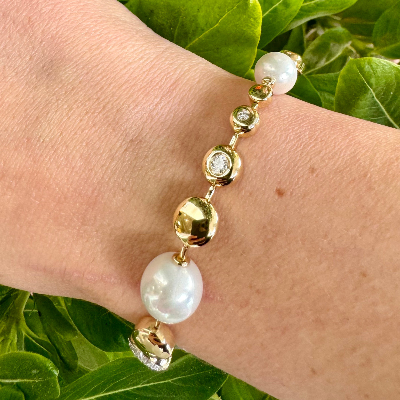 Pearl and Diamond Bracelet