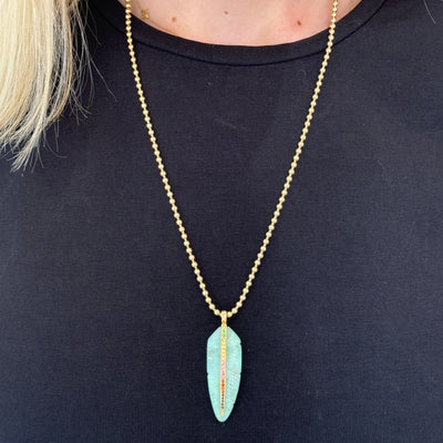 Chrysoprase Rainbow Feather