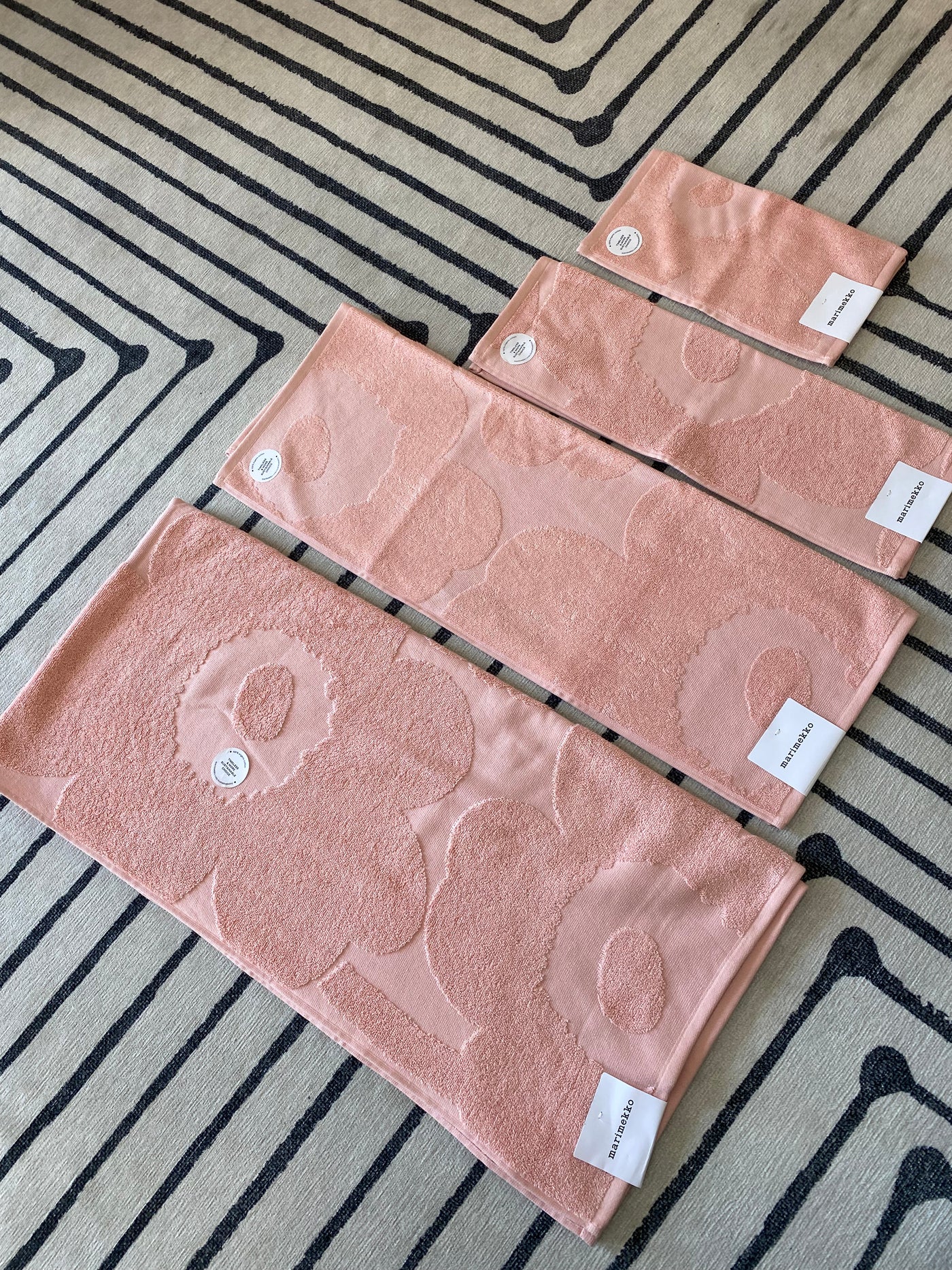 Unikko Bath Towel/70cmX150cm/ Pink