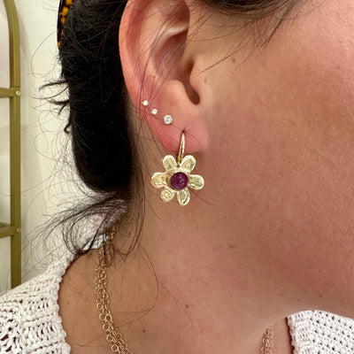 Daisy Ruby Earrings