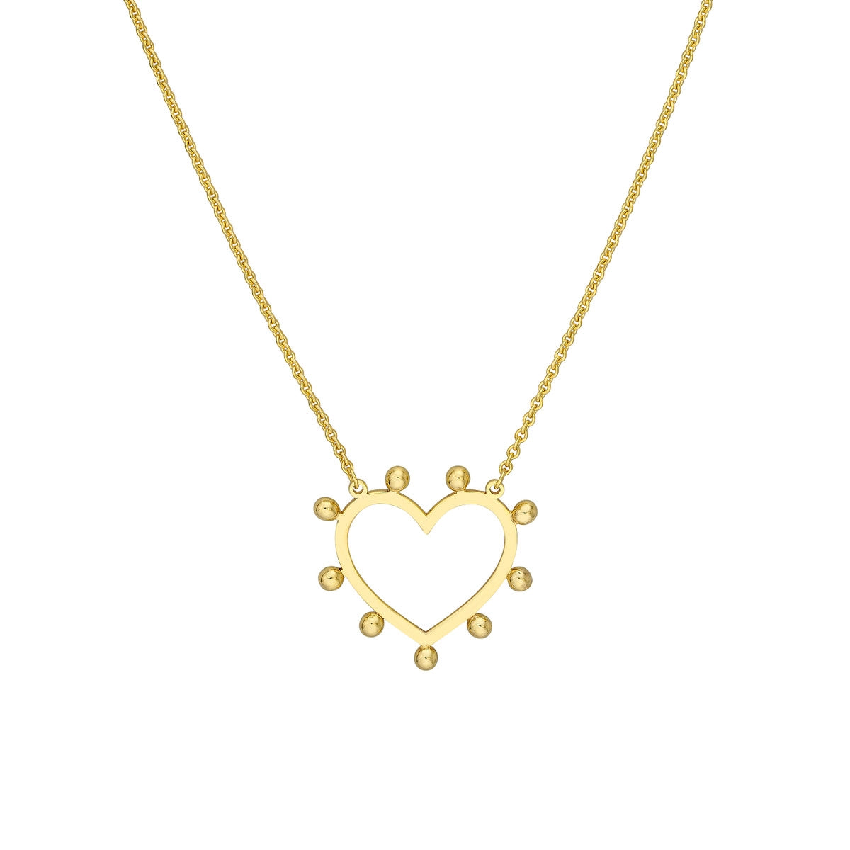 Carousel Bead Heart Necklace