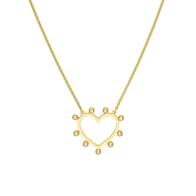 Carousel Bead Heart Necklace