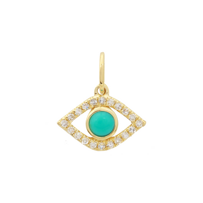 Turquoise and Diamond Evil Eye
