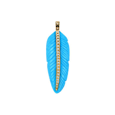 Feather Charm/ Turquoise