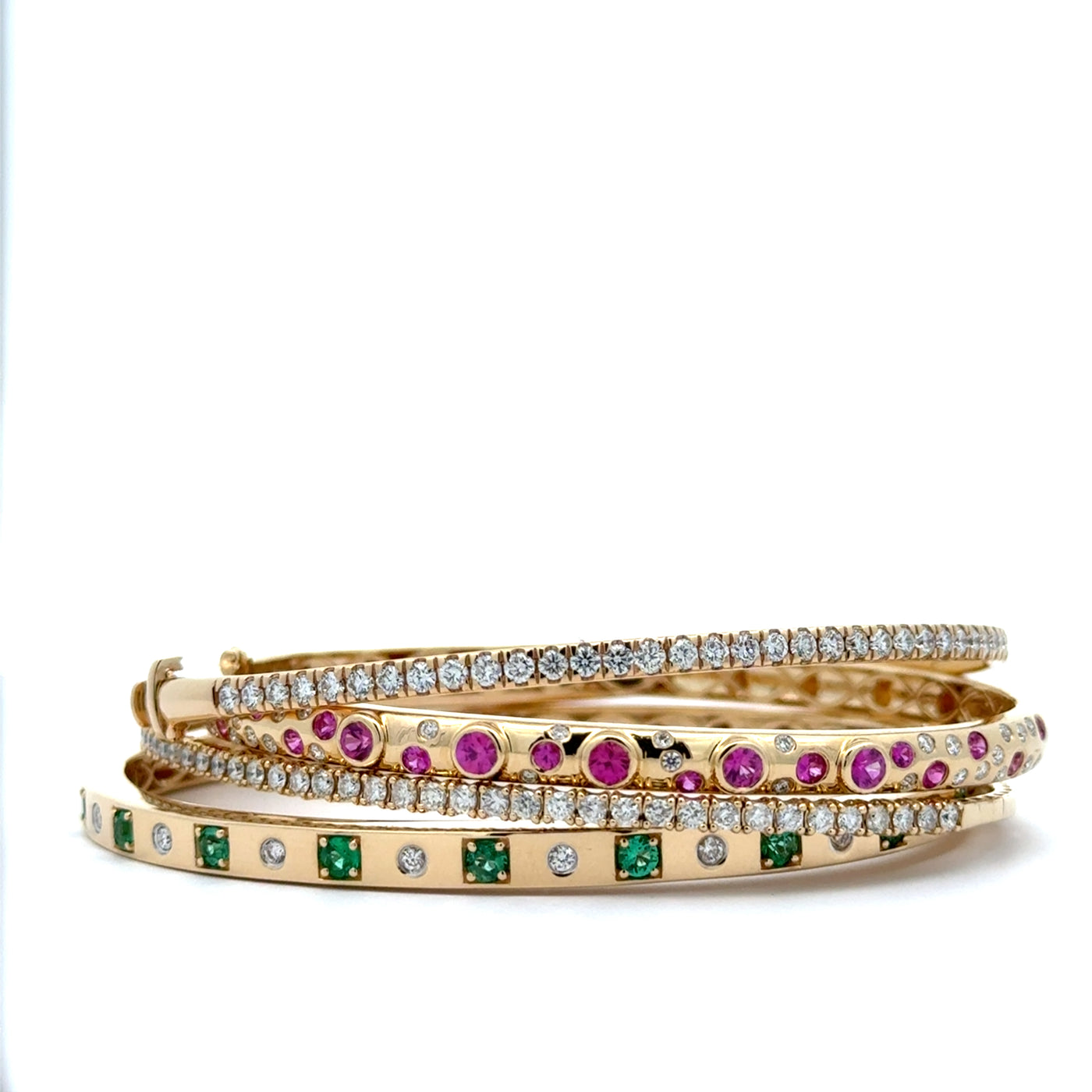 Emerald and Diamond Bangle