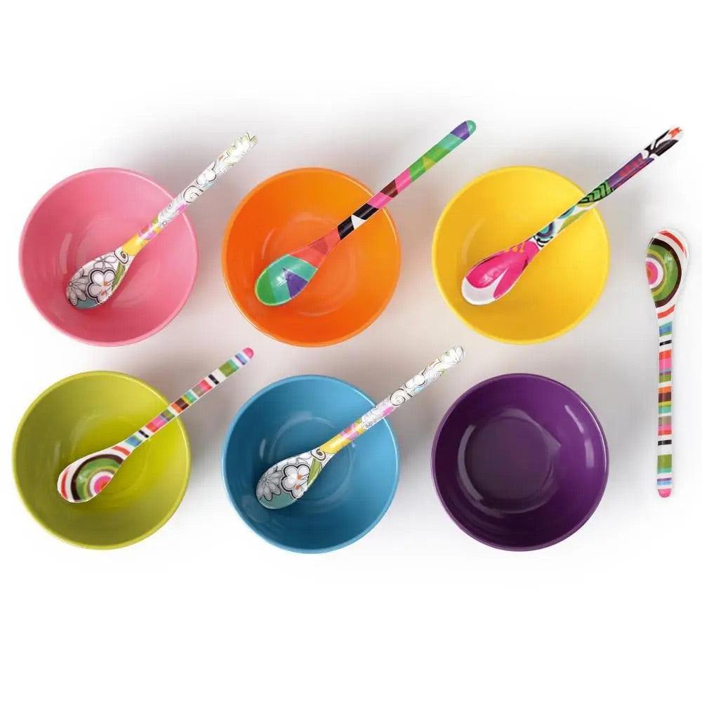 Dessert Spoons Set - Multi Color